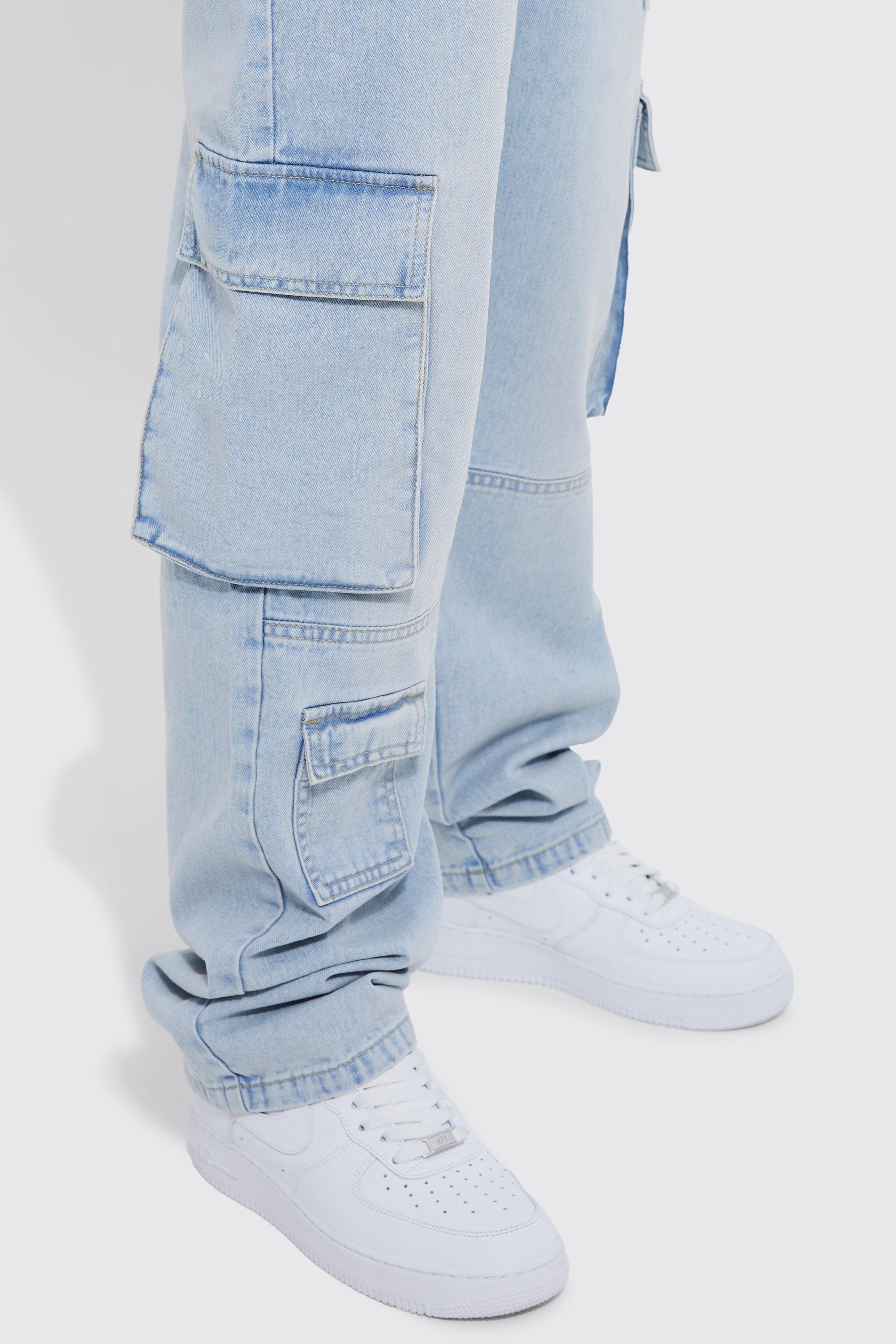 Blue sales cargo pants